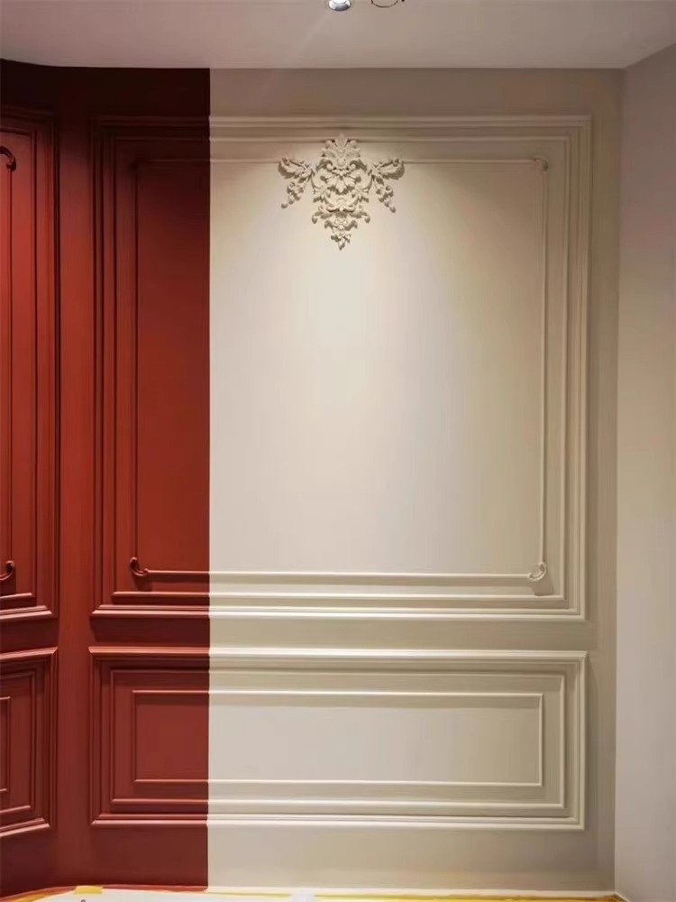 16.4ft Wall Molding Trim | Peel and Stick Self-Adhesive Chair Rail | DIY Home Decor on The Cabinet Bacakground Wall Frame