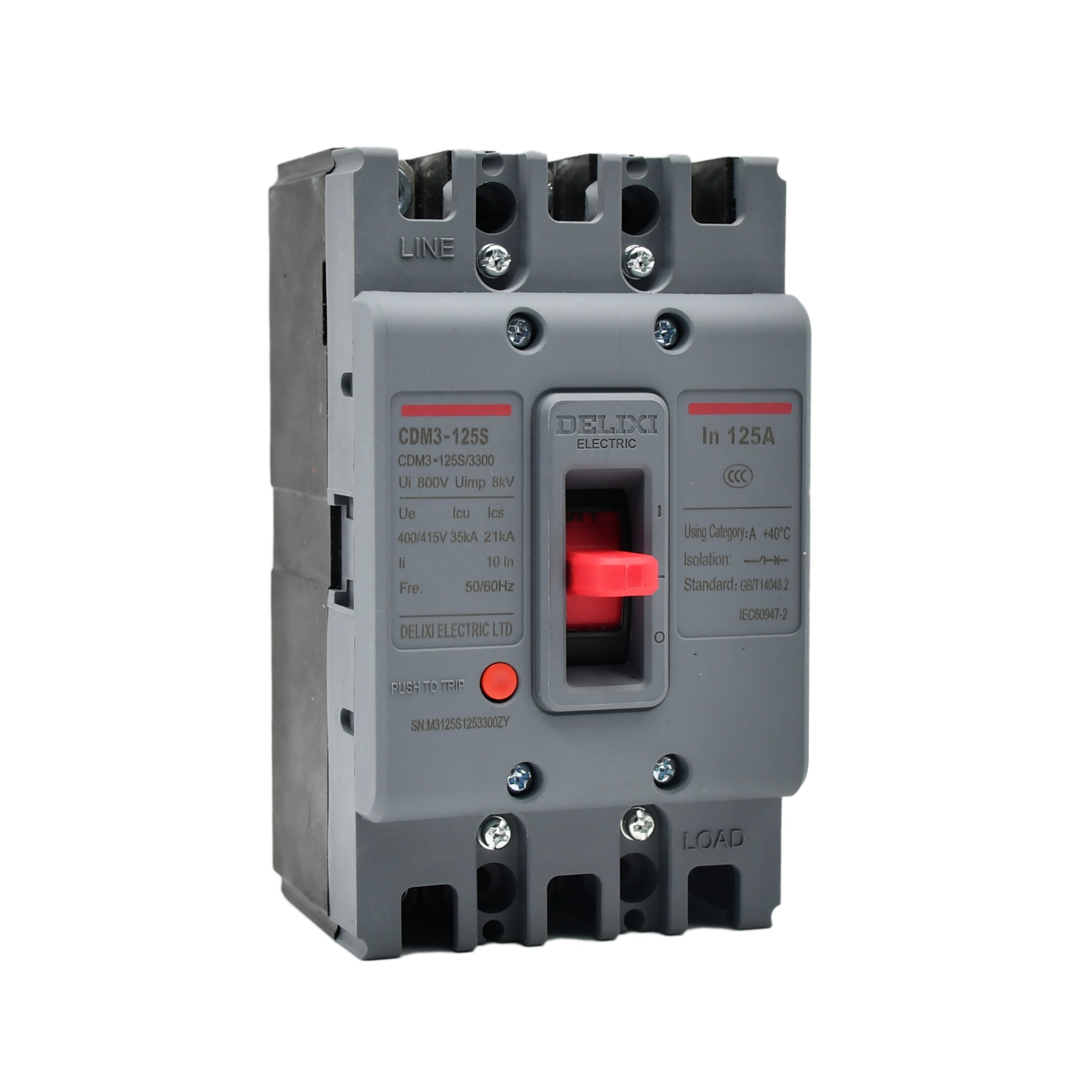 DELIXI CDM3 Circuit breaker used in industrial control 400A mccb protect circuit Moulded case electrical circuit breaker