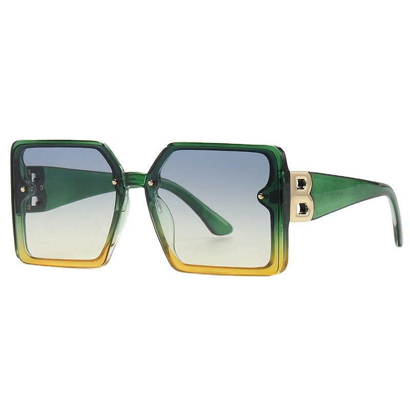 Luxury Brand Designer Sunglasses Trendy Extra Large Glasses Sunglasses Women PC Material Square Frame Glasses Customized Unisex