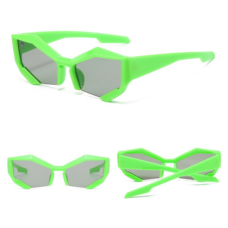 DL GLASSES 2024 Futuristic Cat Eye Eyeglasses Half Frames Cut Lens High End Lunettes UV Protection Fashion Sunglasses Custom