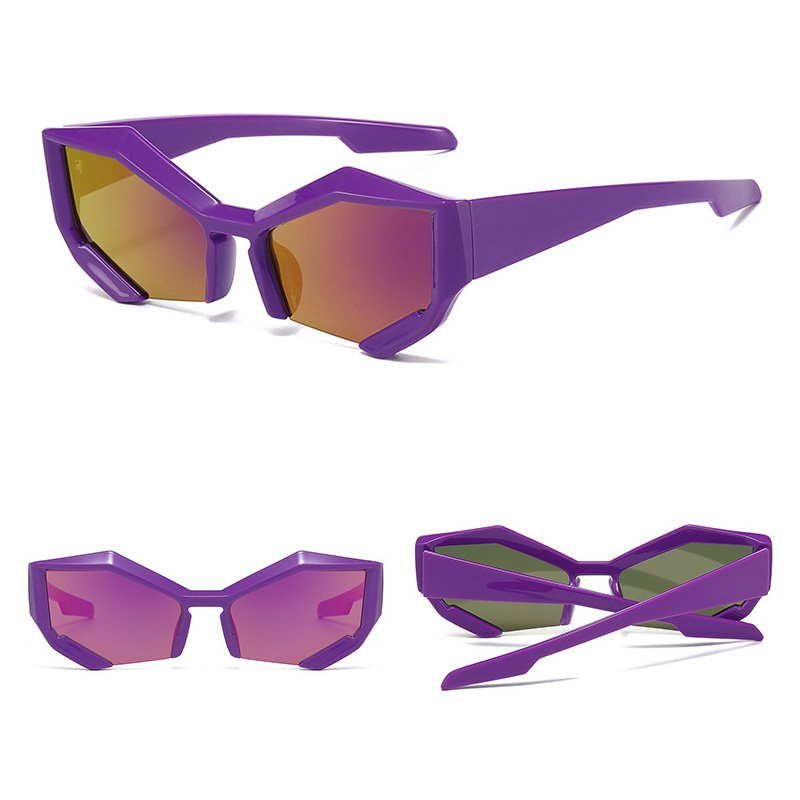 DL GLASSES 2024 Futuristic Cat Eye Eyeglasses Half Frames Cut Lens High End Lunettes UV Protection Fashion Sunglasses Custom