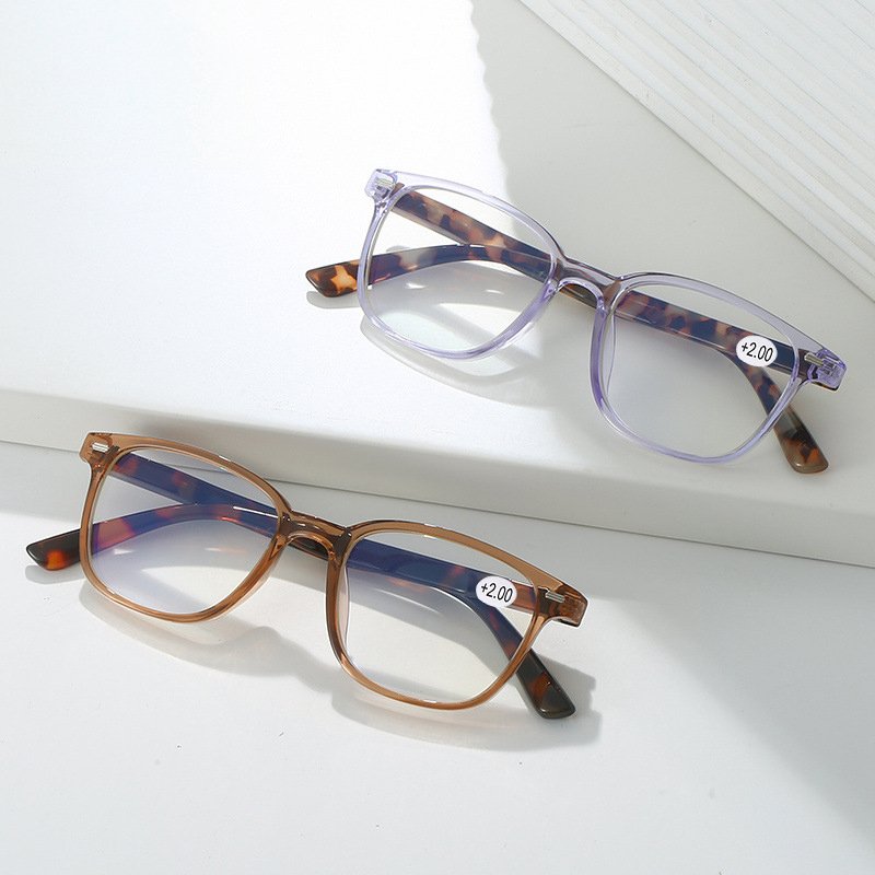 Wholesale Custom Logo Classic Square Reading Frames Plastic Spring Hinge Designer Reading Glasses For Men
