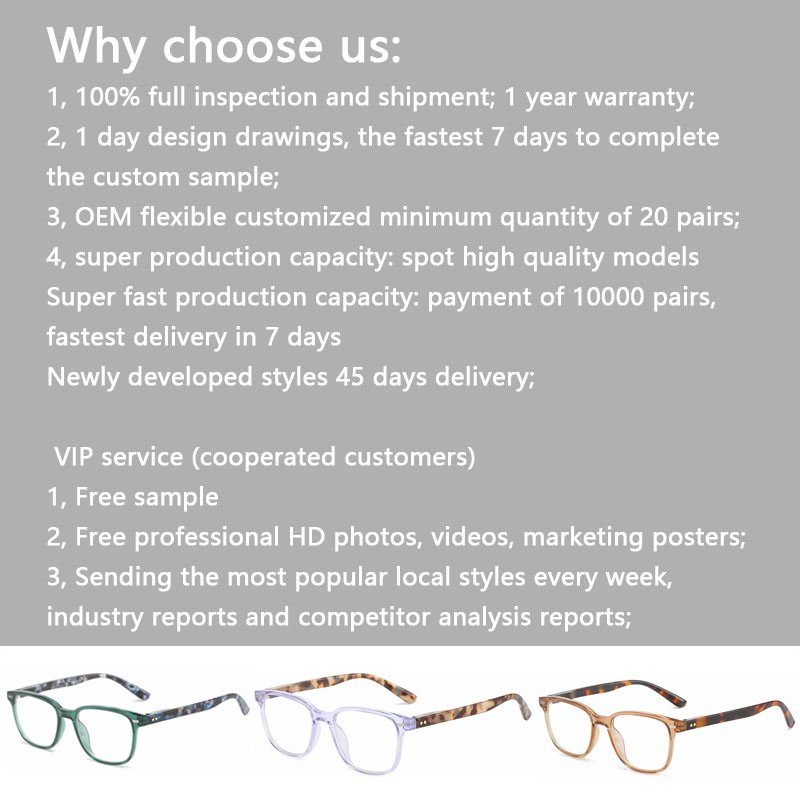 Wholesale Custom Logo Classic Square Reading Frames Plastic Spring Hinge Designer Reading Glasses For Men