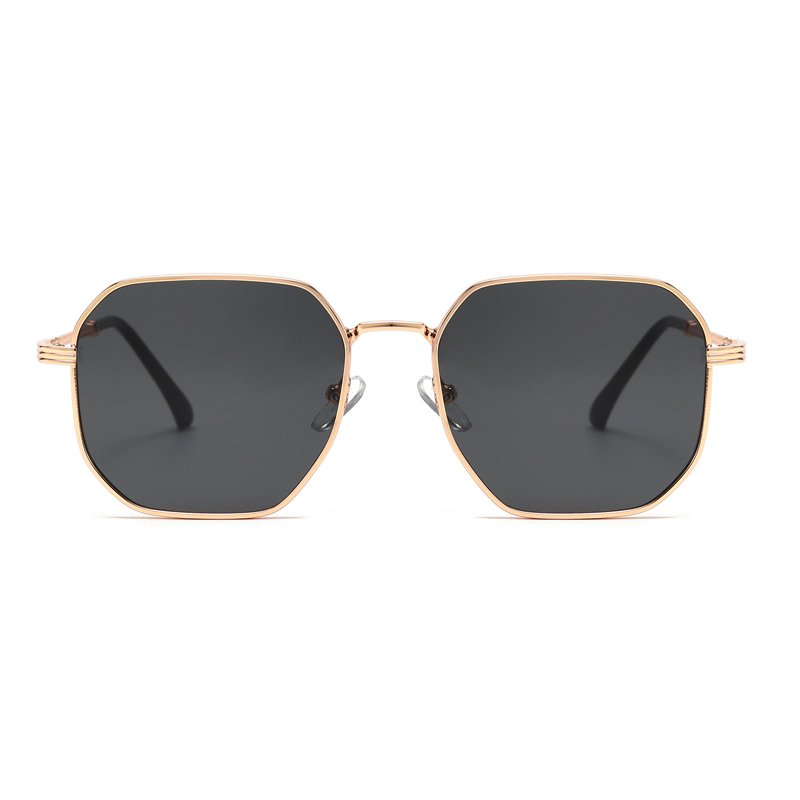 Glazzy Unique Design Classic RB Shape Gold Plated Frame Metal Twisted Arms Outdoor Shades Men Women Sunglasses