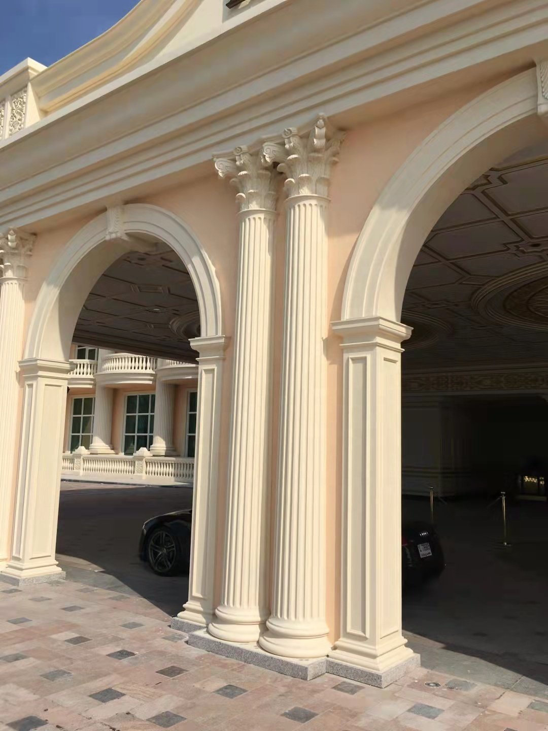 French Style Arch Door Decoration PU Polyurethane Door Frame Moulding