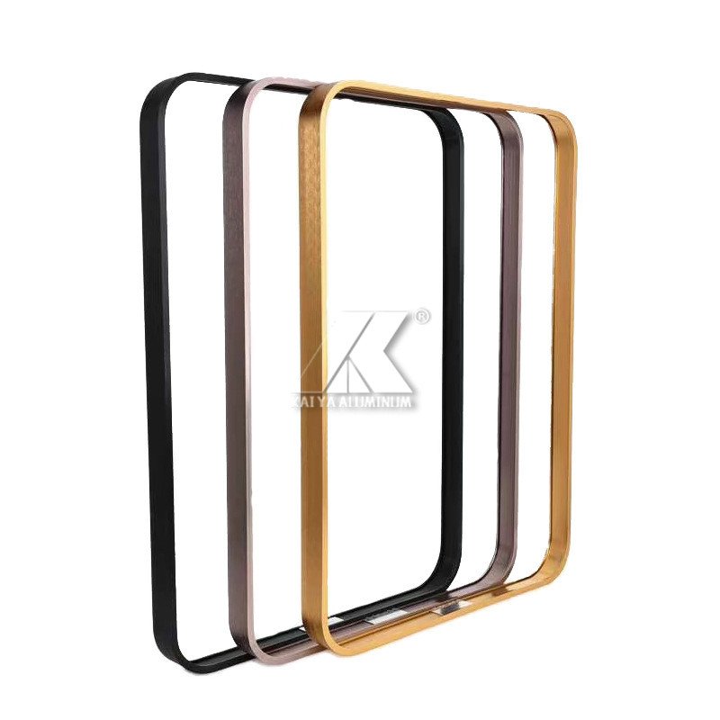salon metal frame arched full-length floor dressing aluminum Black hairdressing salon mirror for decorative mirrors living room