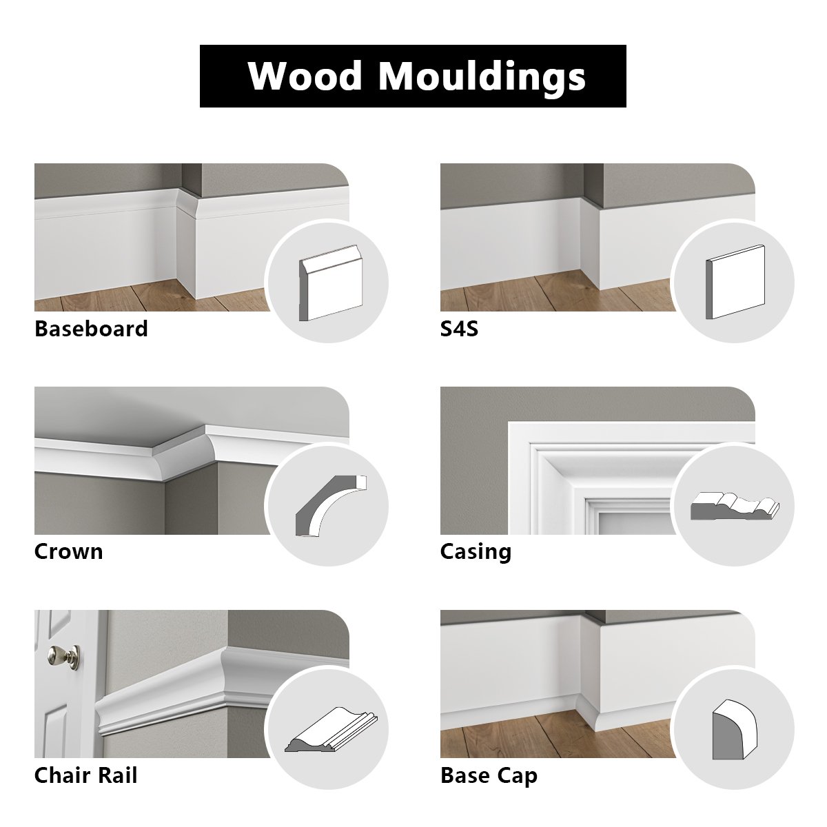 White Primed Decorative wood door jamb Frame pine Wood mdf finger joint Moulding primed white internal door casing
