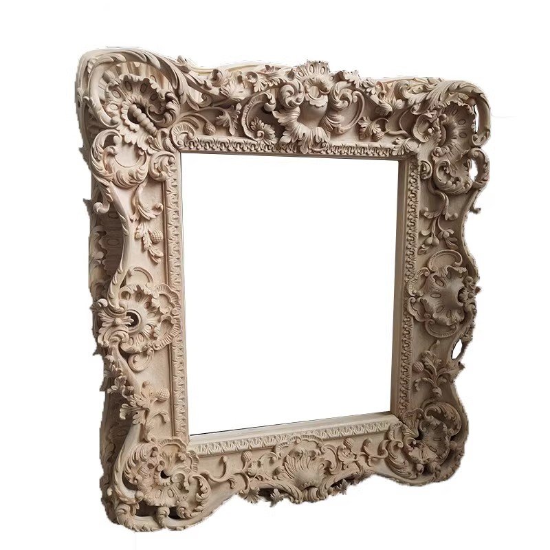 Customized Wooden Ornate Antique Large Baroque Art Canvas Custom Wood Picture Oil painting Frame Moulding For Wall Molding