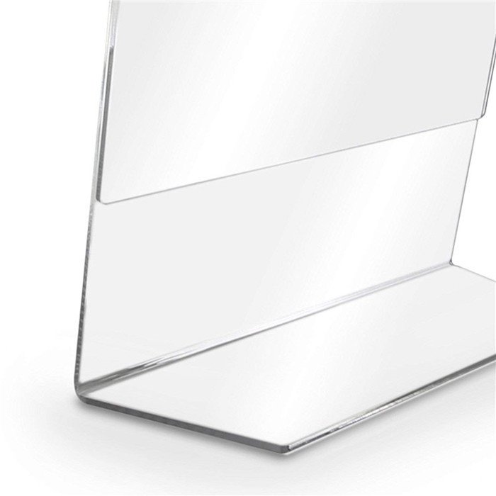 Slant Back Acrylic Sign Holder 8.5 x 11 Inches Premium Portrait Ad Frames Table Sign Display Holder Clear Easel Style Frame