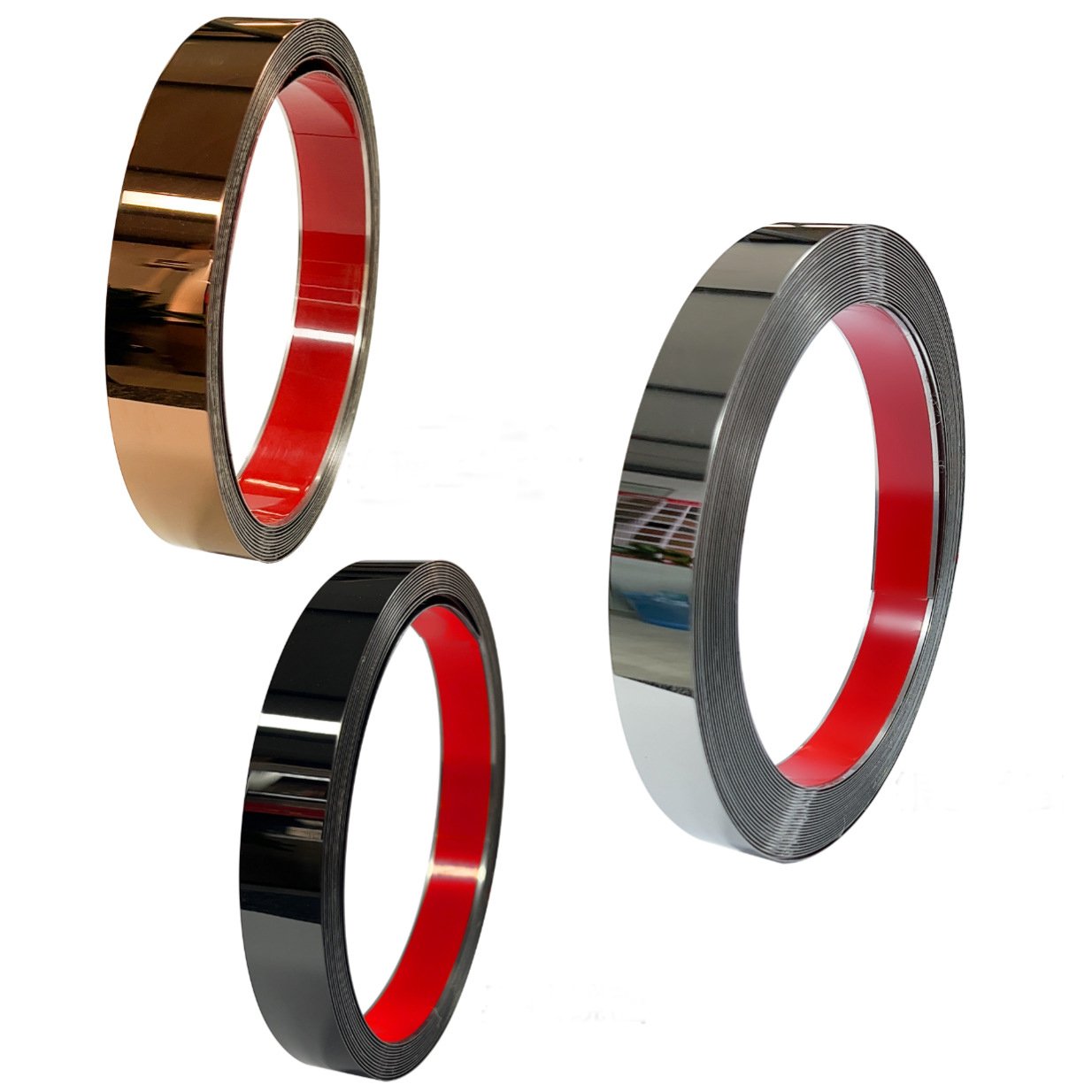 Modern Design 10mm Peel and Stick Mirror Frame Trim Moulding Flexible Stainless Steel for Hotel Application