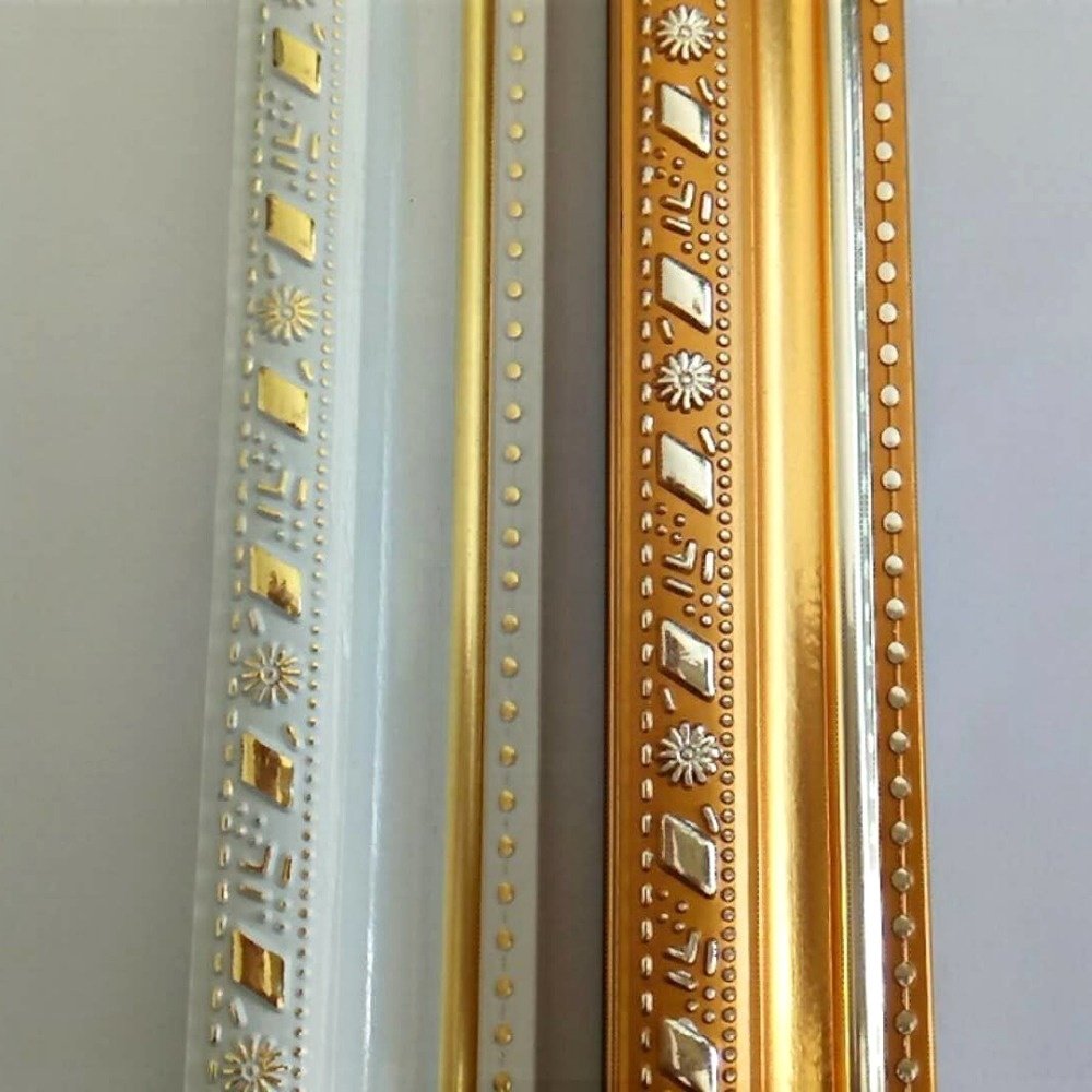 golden color popular design plastic picture frame moulding