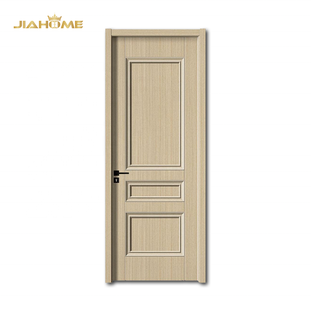 JIAHome Emboss Moulded Design Interior Room PVC/ WPC Slab Doors With Door Frame For House