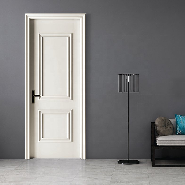 JIAHome Emboss Moulded Design Interior Room PVC/ WPC Slab Doors With Door Frame For House