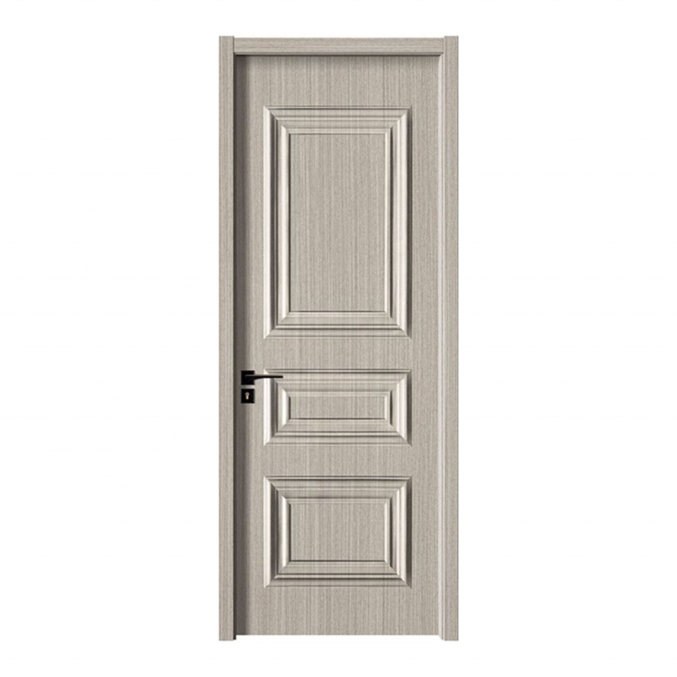 JIAHome Emboss Moulded Design Interior Room PVC/ WPC Slab Doors With Door Frame For House