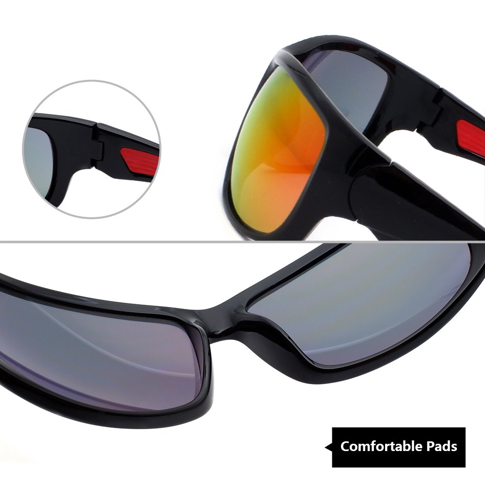 Wholesale mens outdoor uv400 protection polarized lenses sports eyewear sunglasses