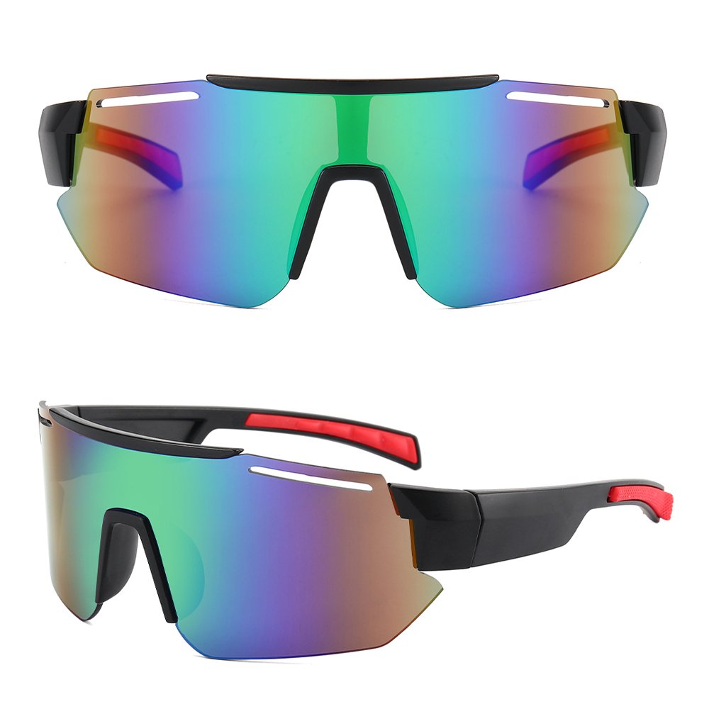 Newest Oversized Frame Sunglasses Outdoor Climbing Rimless UV400 Windproof Glasses Men's Cycling Sports Eyewear for Unisex
