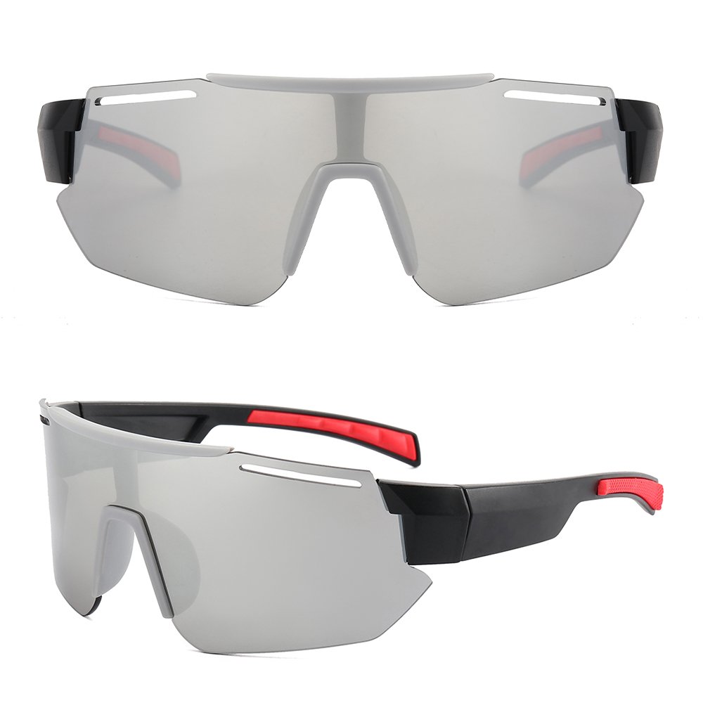 Newest Oversized Frame Sunglasses Outdoor Climbing Rimless UV400 Windproof Glasses Men's Cycling Sports Eyewear for Unisex