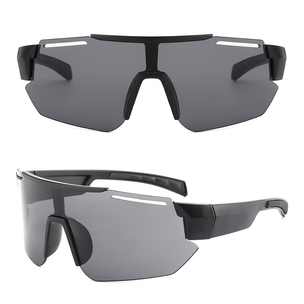 Newest Oversized Frame Sunglasses Outdoor Climbing Rimless UV400 Windproof Glasses Men's Cycling Sports Eyewear for Unisex