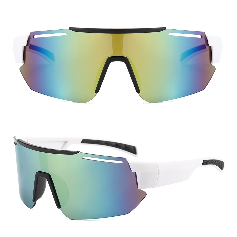 Newest Oversized Frame Sunglasses Outdoor Climbing Rimless UV400 Windproof Glasses Men's Cycling Sports Eyewear for Unisex