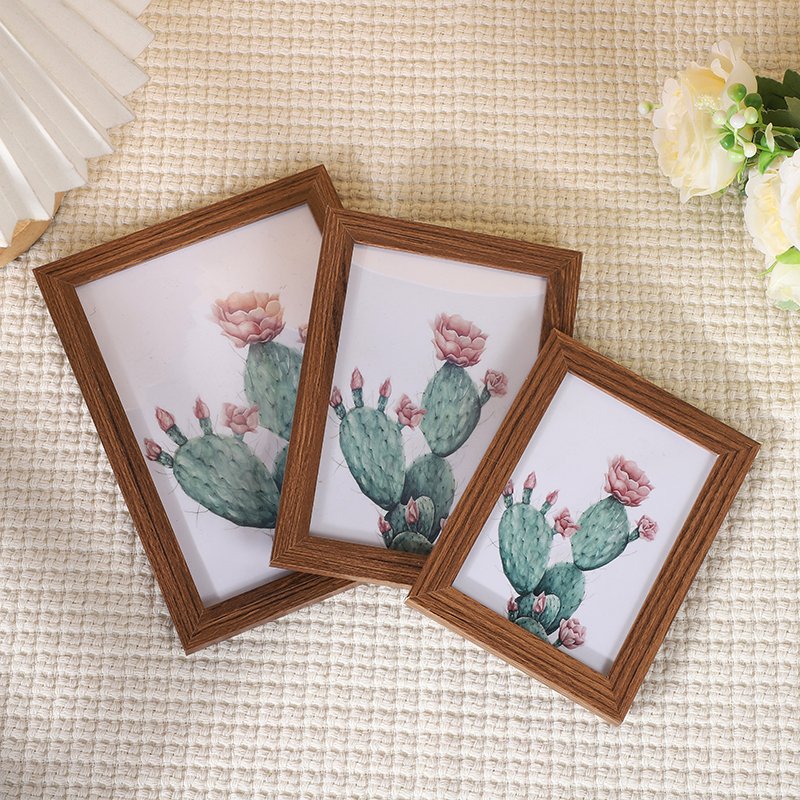 Cheap Custom Size Wall Wooden Home Interior Decor Photo Frame Rectangle Design