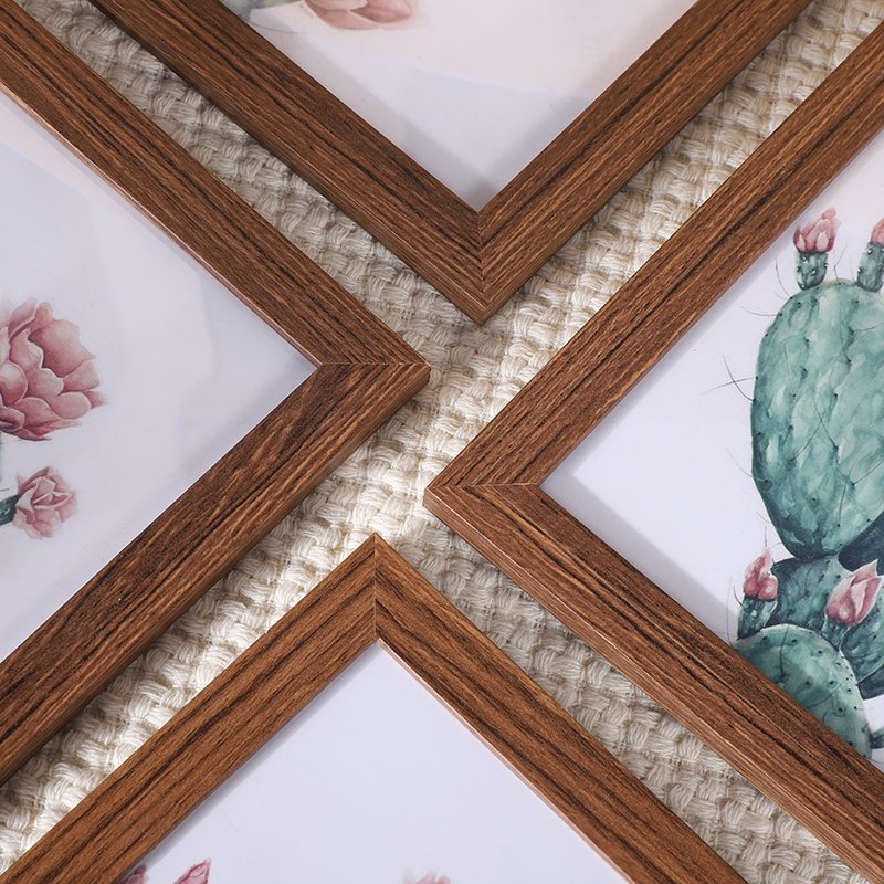 Cheap Custom Size Wall Wooden Home Interior Decor Photo Frame Rectangle Design