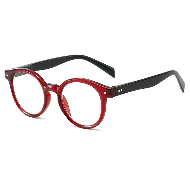 Wholesale Trendy Fashion Ready Stock Custom Logo Presbyopic Glasses Round Cheap Reading Glasses With Spring Hinge