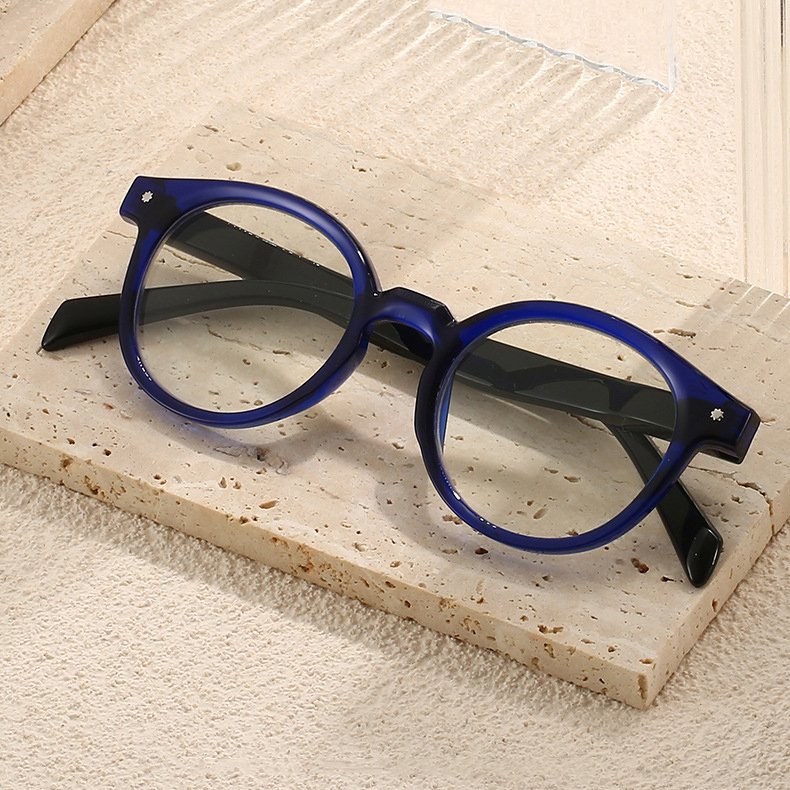Wholesale Trendy Fashion Ready Stock Custom Logo Presbyopic Glasses Round Cheap Reading Glasses With Spring Hinge