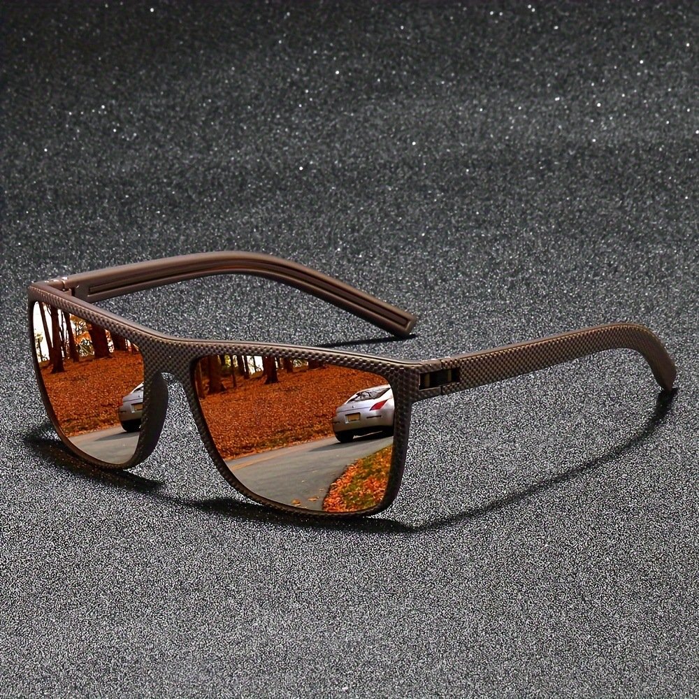 High quality PC square frame outdoor Custom logo Branded UV400 polarized luxury sunglasses 2024 for men