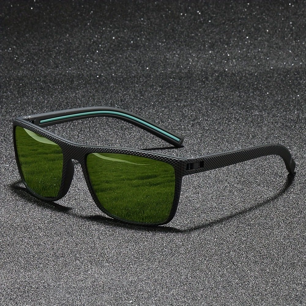 High quality PC square frame outdoor Custom logo Branded UV400 polarized luxury sunglasses 2024 for men