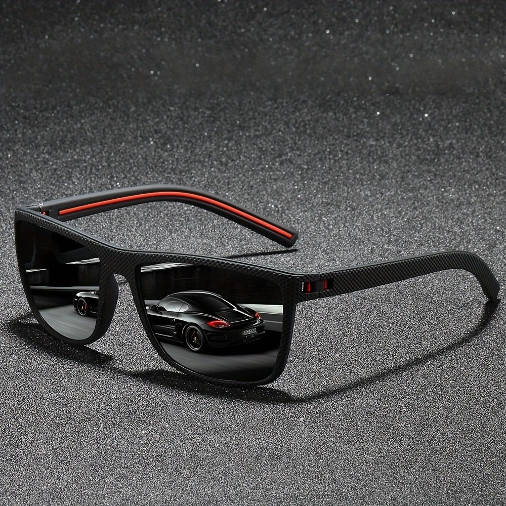 High quality PC square frame outdoor Custom logo Branded UV400 polarized luxury sunglasses 2024 for men