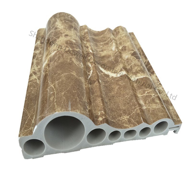 Solid PVC Marble Moulding Profile PVC Decorative Lines PVC Moulding for elevator