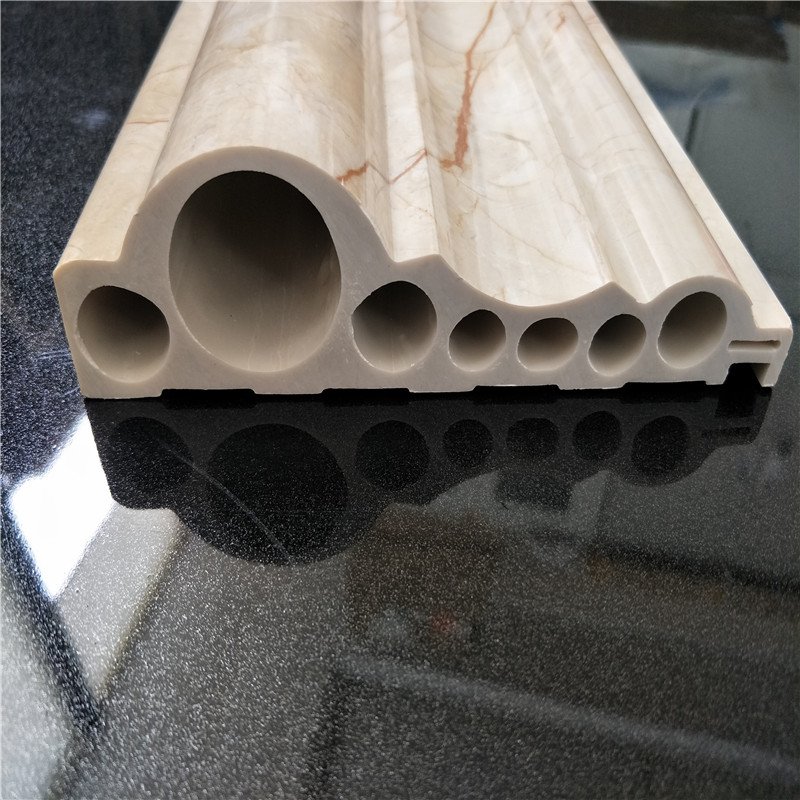 Solid PVC Marble Moulding Profile PVC Decorative Lines PVC Moulding for elevator