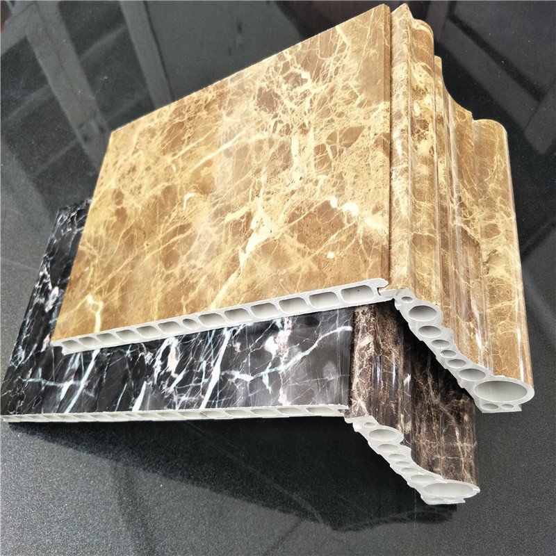 Solid PVC Marble Moulding Profile PVC Decorative Lines PVC Moulding for elevator
