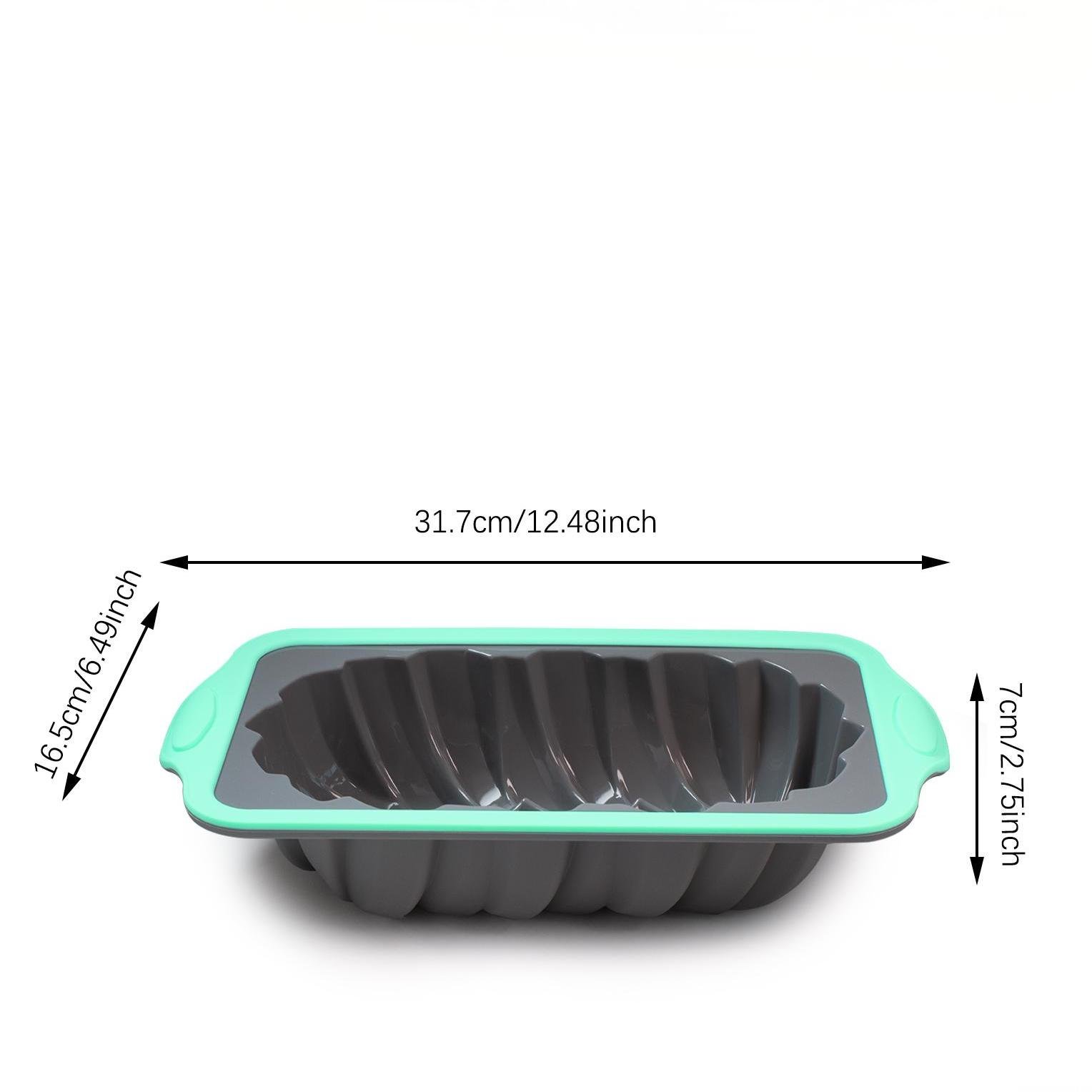 Hot Selling New Medium Bi-color Hard Frame Braided Loaf Pan Reusable Non-Stick Silicone Cake Mold for Perfect Baking Dishes Pans