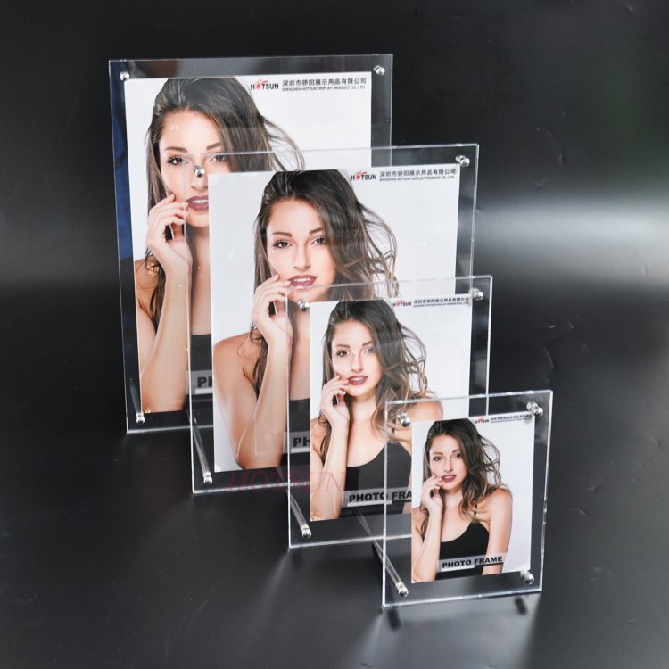 Clear Acrylic Plexiglass Organic Glass Magnet Photo Frame Picture