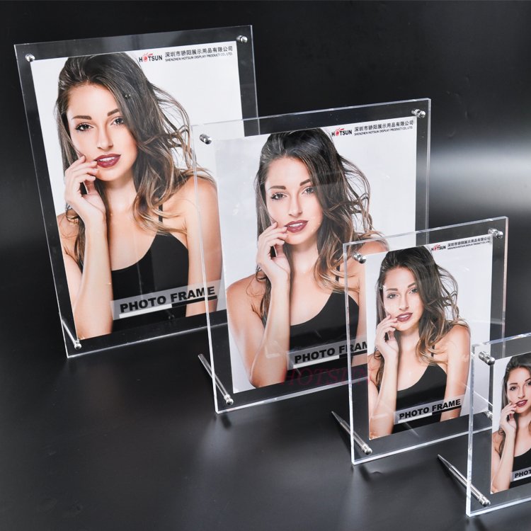 Clear Acrylic Plexiglass Organic Glass Magnet Photo Frame Picture