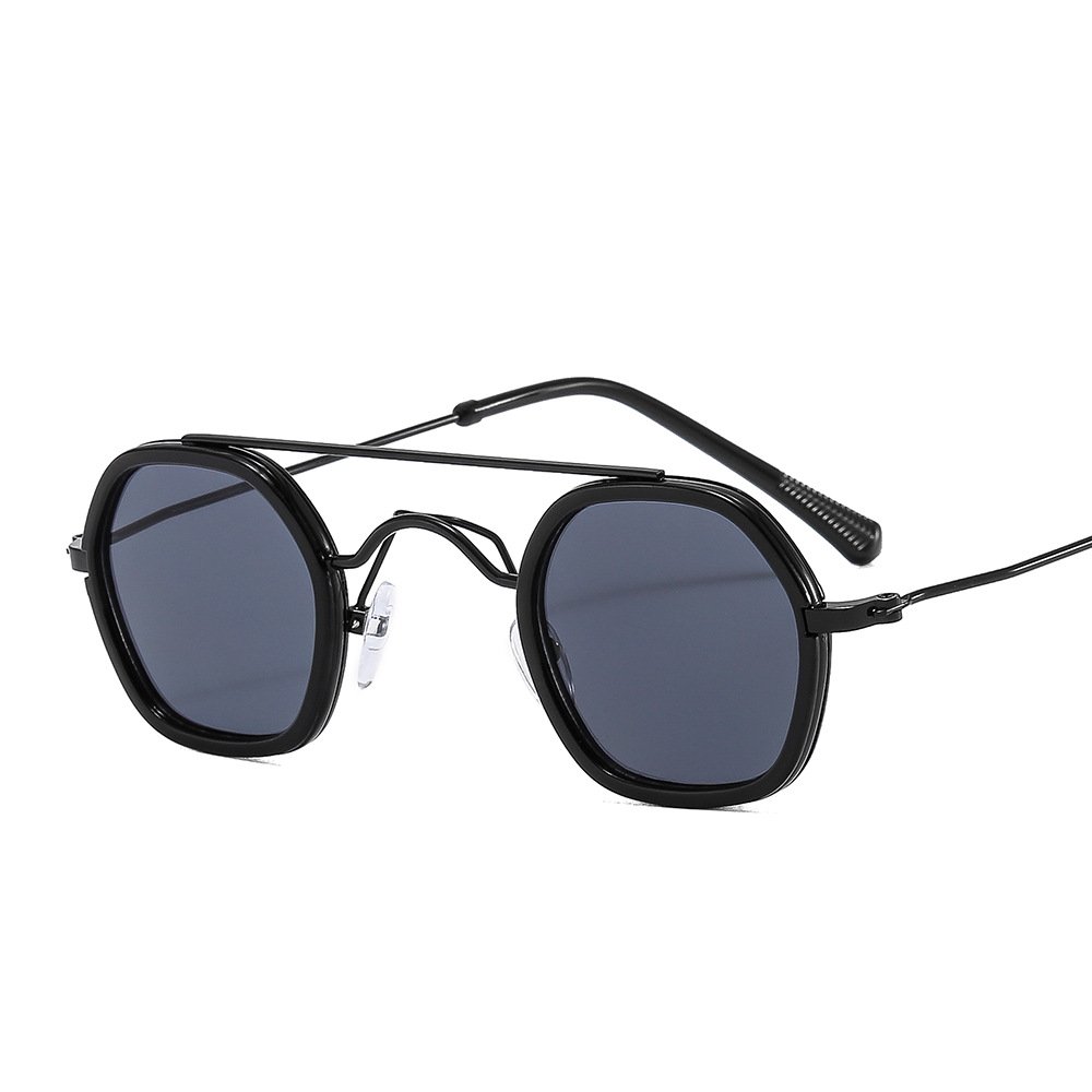OT8045 Reasonable Price Round Double Bridge Sunglasses Steam Punk Sun Glasses China Wholesale Metal Frame Sunglasses Men
