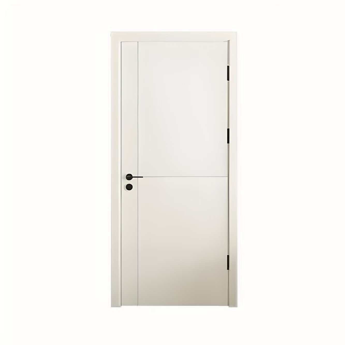 Customized Modern Style Folding MDF Bedroom Door Waterproof Melamine Wooden Door Carving Painting Apartments PVC Glass Material