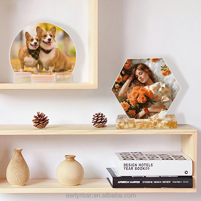 Early Riser Resin Mold for Photo Frame Silicone Molds with Stand Holder Frame Molds for Resin Casting DIY Personalized Gifts