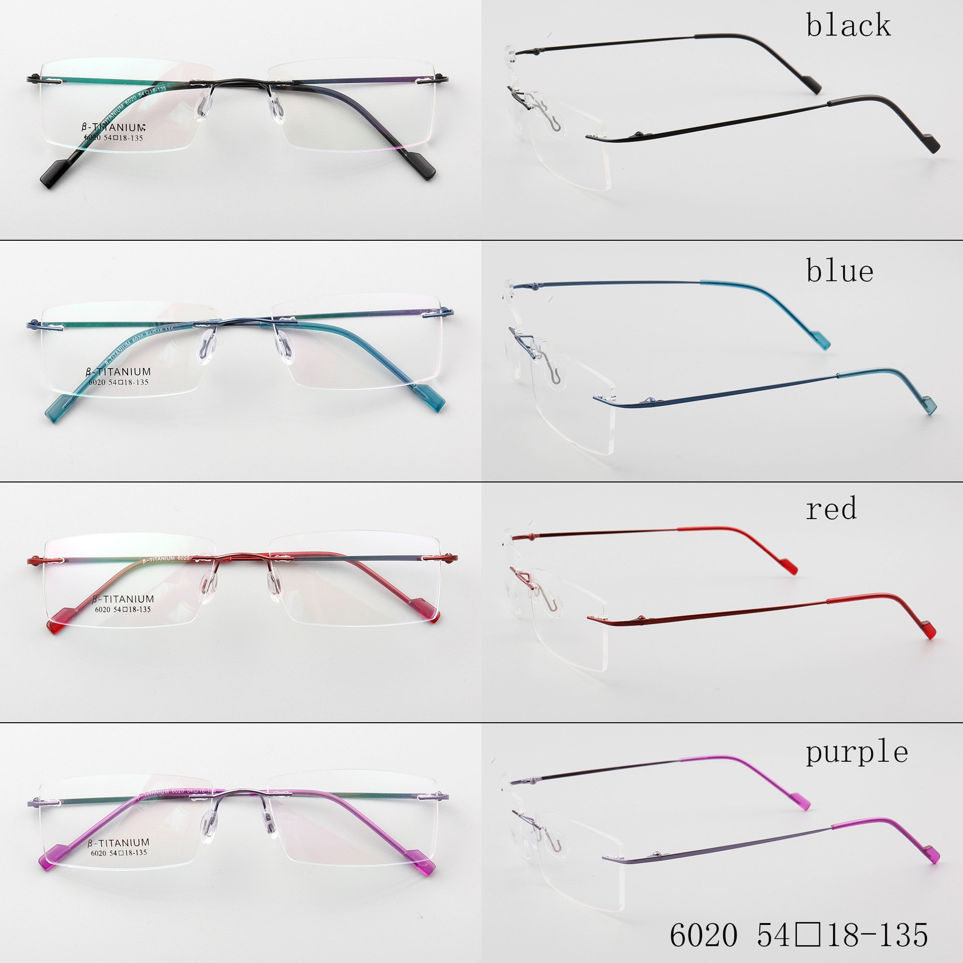 Clearance Stock Rimless titanium optical frame assort random Rimless Steel metal Eyewear glasses for reading glasses