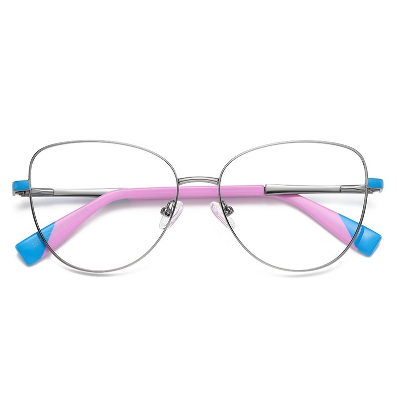 new fashion custom logo anti bluelight blocking designer latest eyeglass frames newest stainless metal glasses