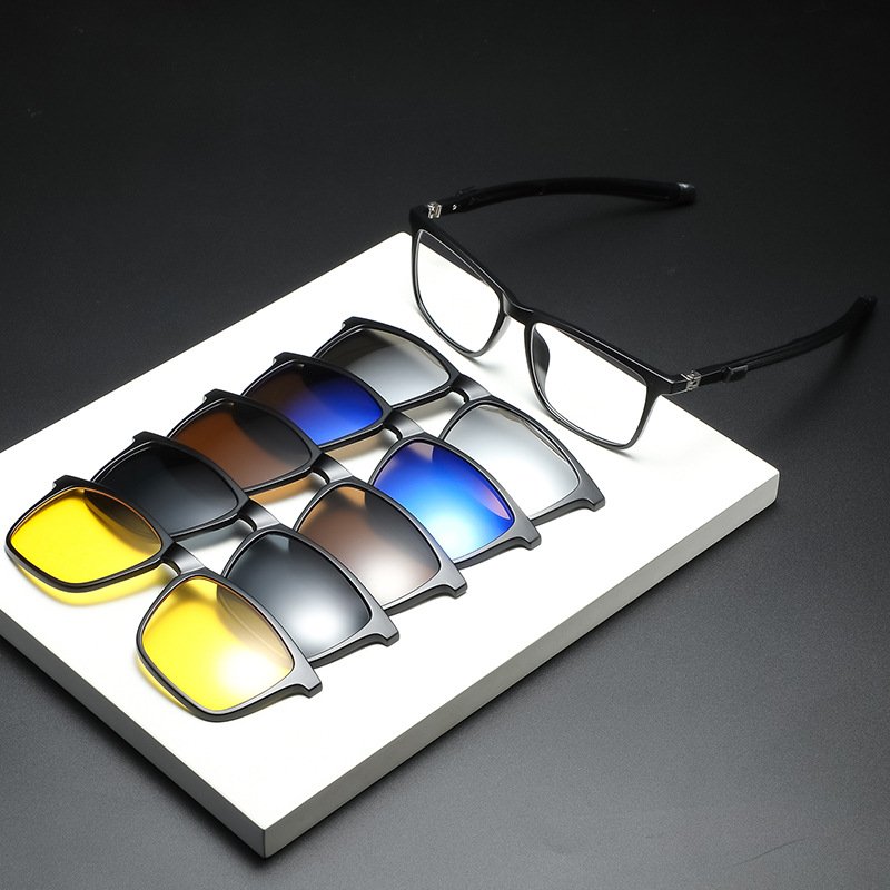 High EU Fashion Designers Night Vision Clip 5 In 1 Sunglasses Pc Polarized Sun Glasses