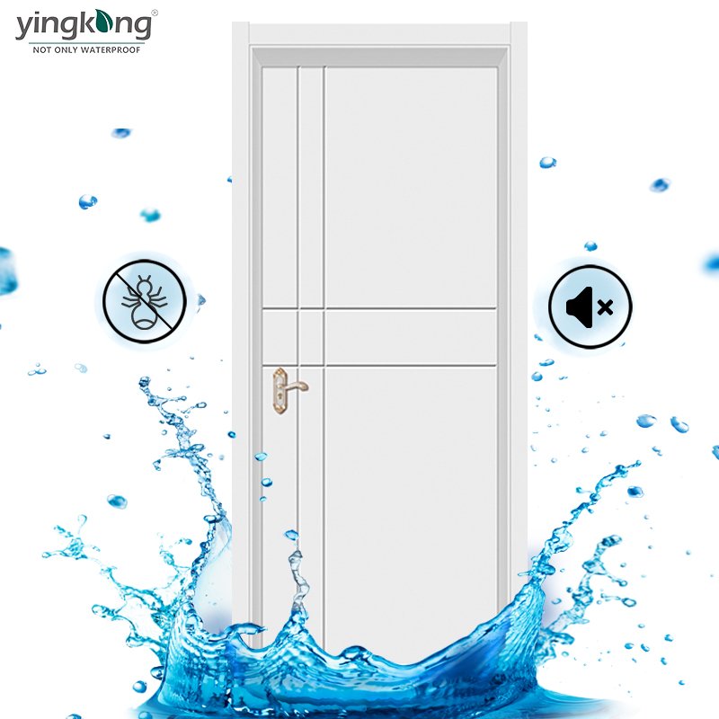 Yingkang High interior inside polymer simple painting or sandwich WPC PVC interior membrane doors waterproof design