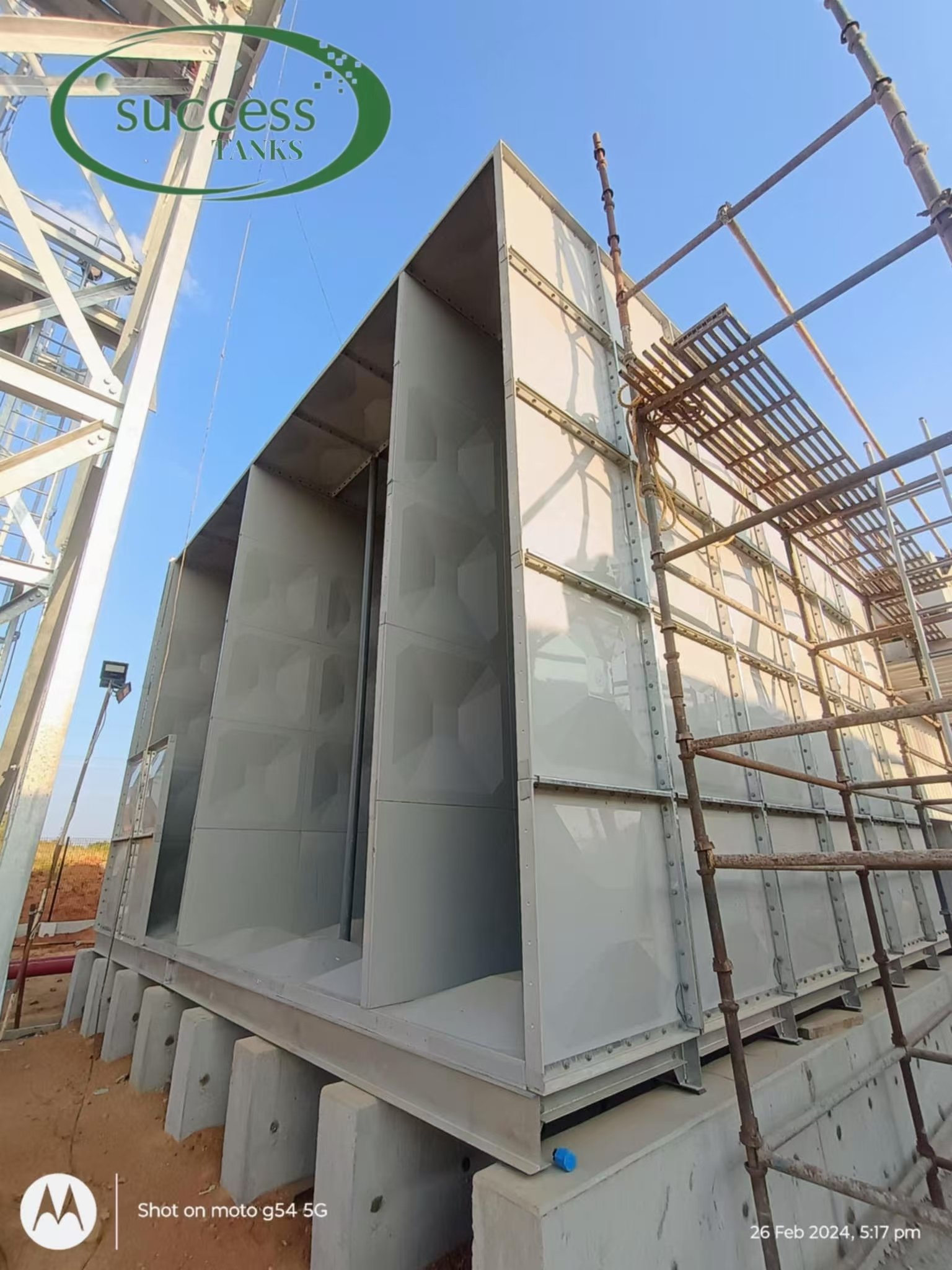 New Zealand Biological fish farming Shrimp farming 41000L GRP water tanks