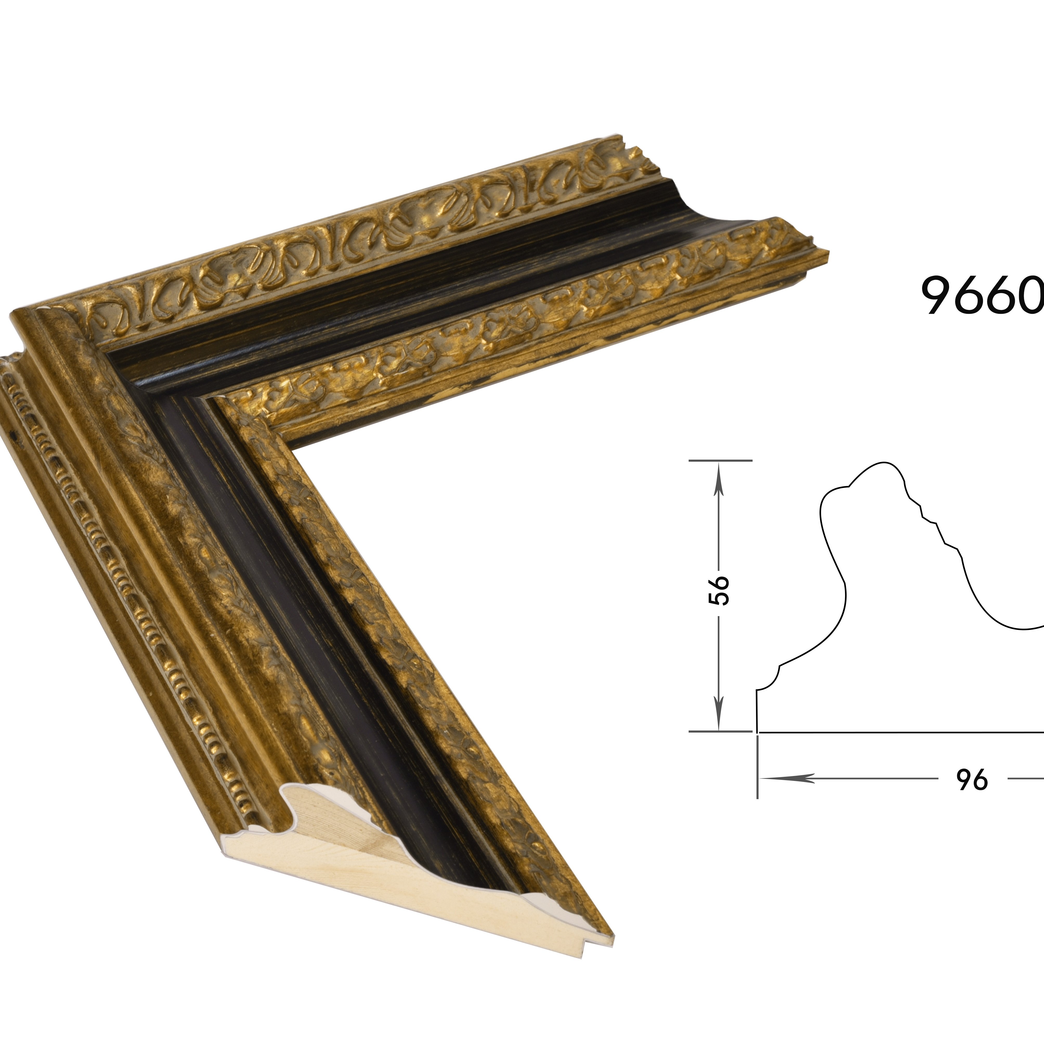 2023 Factory Bulk customized Pine wooden Wholesale Baroque gold silver wall painting picture Frame Mould