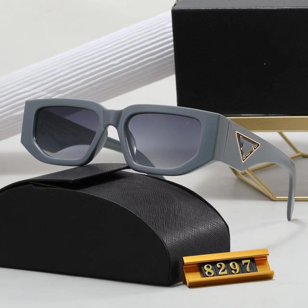 New Frame Featured Sun Glasses Square Men's And Women's Luxury Sunglasses