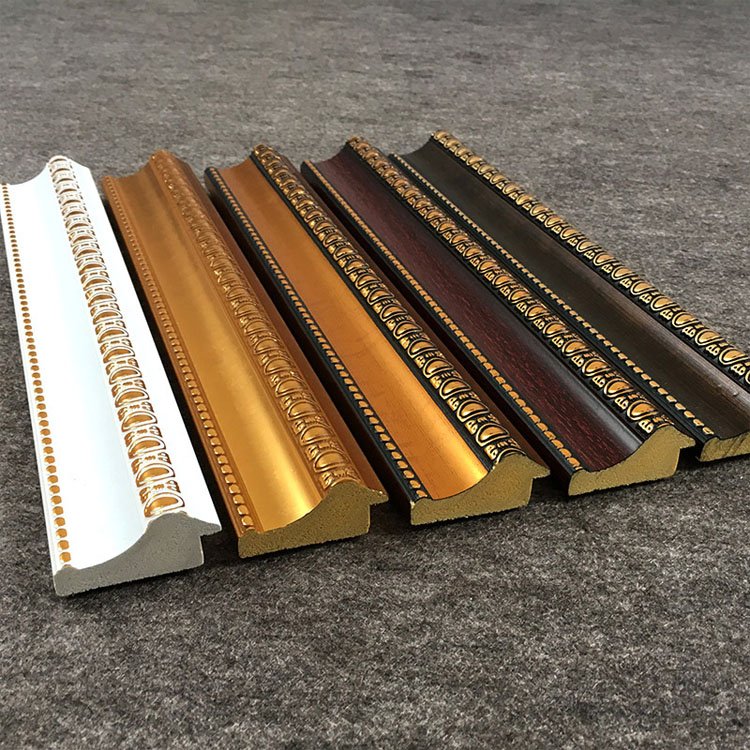 Free Sample Wholesale new design gold fancy ps frame moulding profile