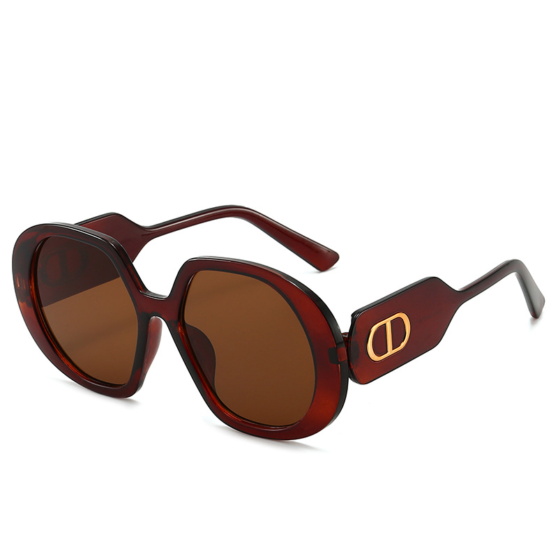 sunglasses 2024 vintage women fashion classic oversized round frame glasses fashion outdoor uv400 shades eyewear sunglasses