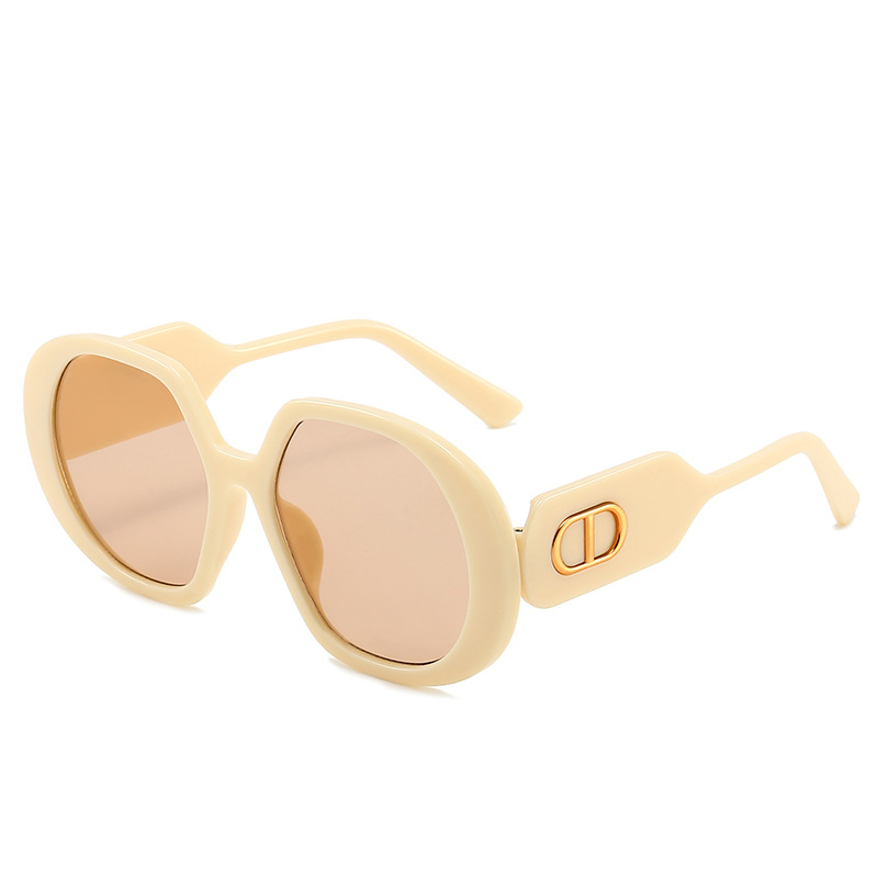 sunglasses 2024 vintage women fashion classic oversized round frame glasses fashion outdoor uv400 shades eyewear sunglasses