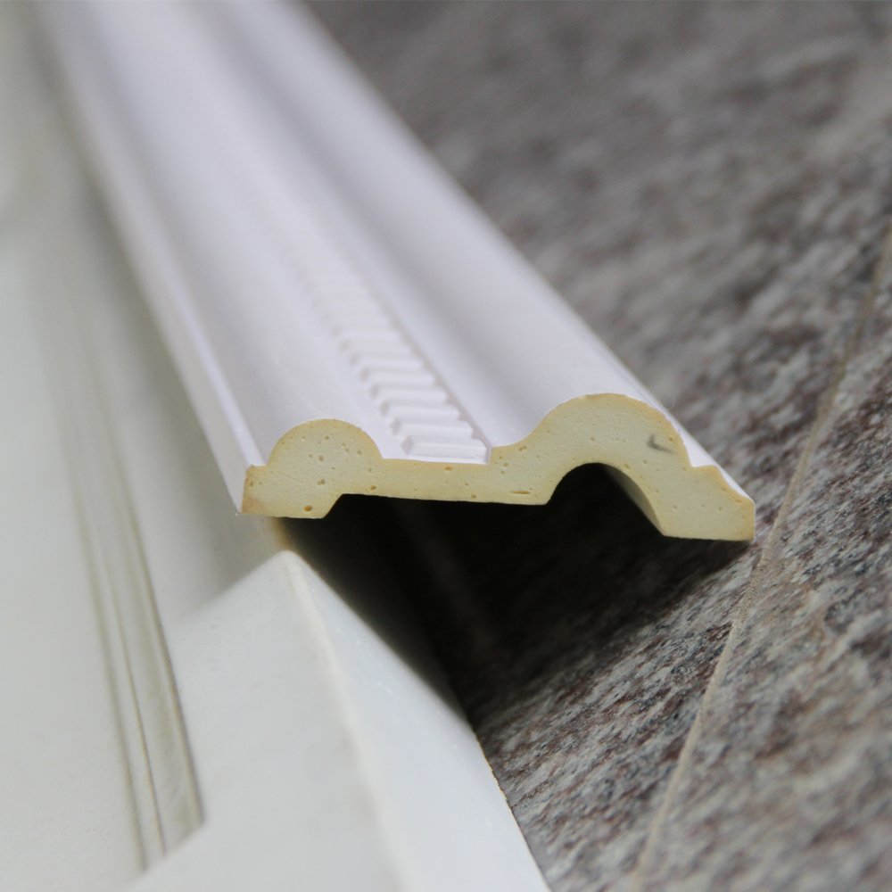 HN-82121 PU gold picture framing molding decor exterior dentil window moulding